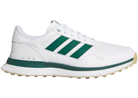 adidas S2G 26 Leather Spikeless Golf White Collegiate Green Gum