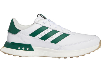 adidas S2G Spikeless Leather 24 Golf Cloud White Collegiate Green Gum - sneakers view 2