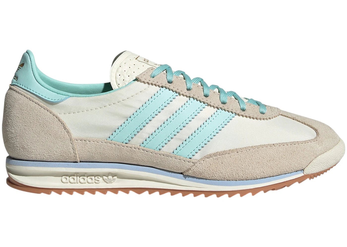 adidas SL 72 OG Off White Semi Flash Aqua Glow Blue (Damen) - vue 360