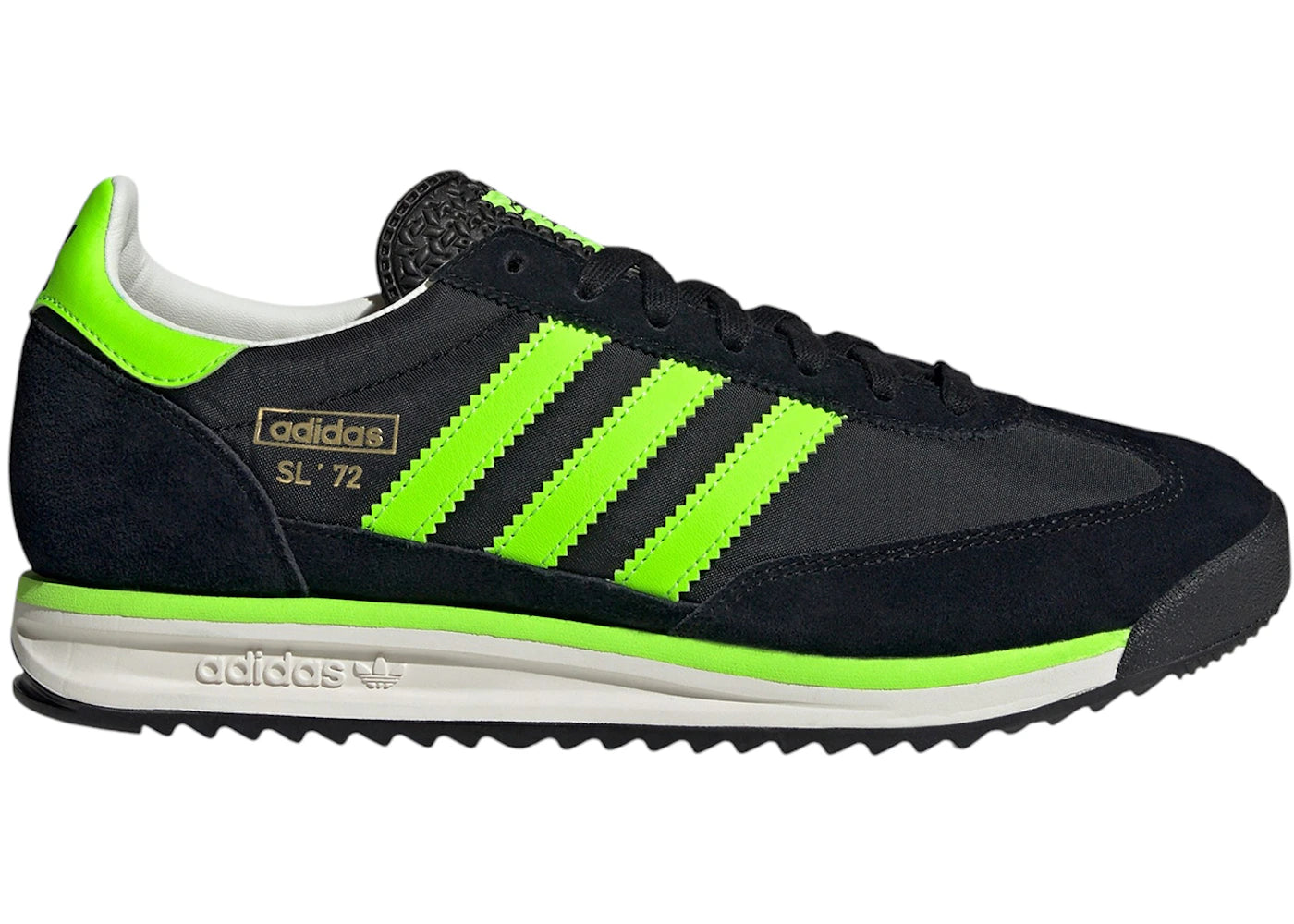 adidas SL 72 RS Core Black Solar Green Off White - vue 360
