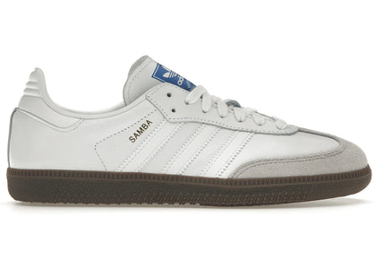 adidas Samba Cloud White Blue Gum - authentic adidas sneakers