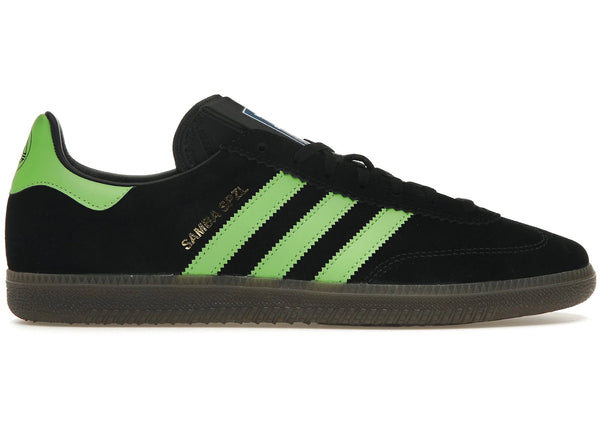 adidas Samba Deco SPZL Black Lucid Lime sneakers - authentic adidas shoes