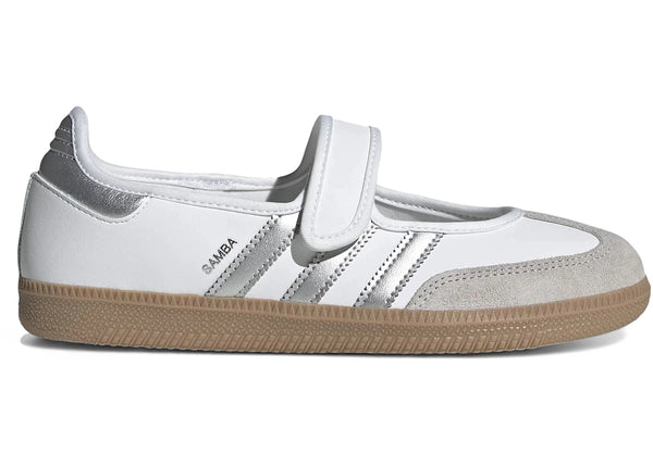 adidas Samba Jane White Silver Metallic (Women's)