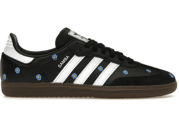 adidas Samba Light Blue Floral Core Black (Women's) sneakers - authentic adidas shoes