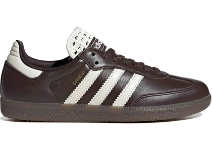 adidas Samba OG Basketweave Tongue Aurora Coffee Off White (Women's) - authentic adidas sneakers