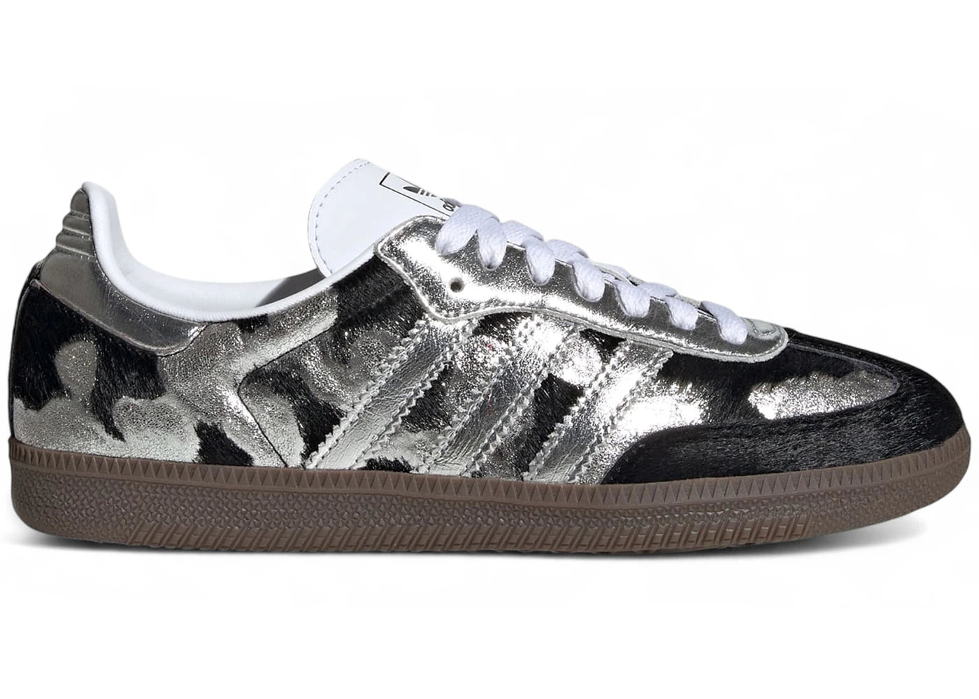 adidas Samba OG Black Pony Hair Silver Metallic (Women's) - vue 360