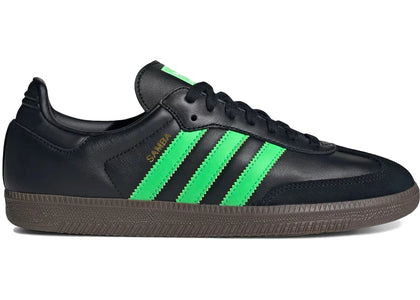 adidas Samba OG Black Screaming Green - authentic adidas sneakers