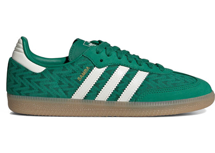 adidas Samba OG Bold Green Off White Gold (Women's) - authentic adidas sneakers
