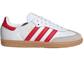 adidas Samba OG Cloud White Better Scarlet Gum (GS) - authentic adidas sneakers