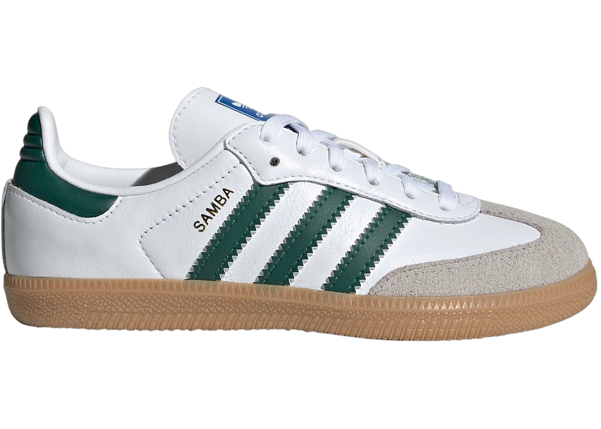 adidas Samba OG Cloud White Collegiate Green Gum (PS) - vue 360