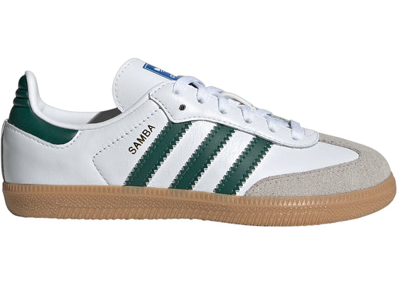 adidas Samba OG Cloud White Collegiate Green Gum (PS) sneakers - authentic adidas shoes