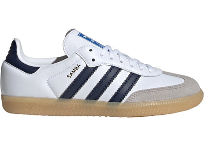 adidas Samba OG Cloud White Collegiate Navy Gum (GS) - authentic adidas sneakers