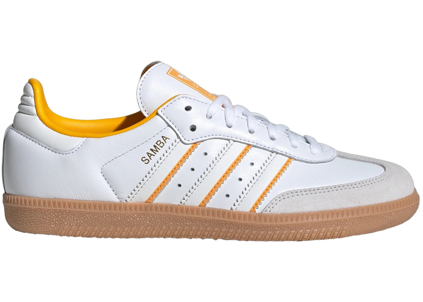 adidas Samba OG Cloud White Crystal White Crew Yellow (GS)
