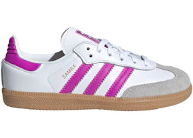 adidas Samba OG Cloud White Purple Burst Gum (PS) - authentic adidas sneakers