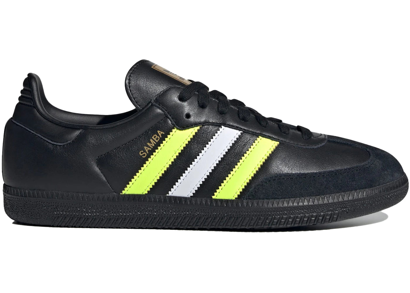 adidas Samba OG Core Black Solar Yellow - vue 360