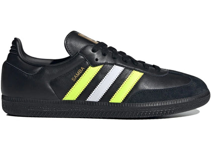adidas Samba OG Core Black Solar Yellow - authentic adidas sneakers