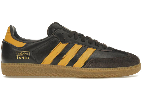 adidas Samba OG Dark Brown Preloved Yellow sneakers - authentic adidas shoes