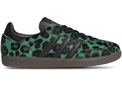 adidas Samba Semi Screaming Green Core Black Gold Metallic (Women's) - authentic adidas sneakers