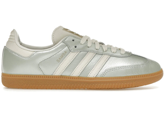 adidas Samba OG Linen Green Metallic (Women's) sneakers - authentic adidas shoes