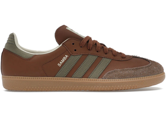 adidas Samba OG Preloved Brown Olive Strata sneakers - authentic streetwear shoes