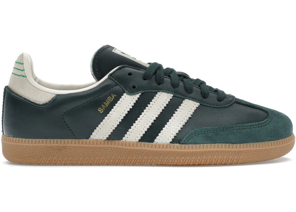 adidas Samba OG Shadow Green Cream White Gold Metallic sneakers - authentic streetwear shoes