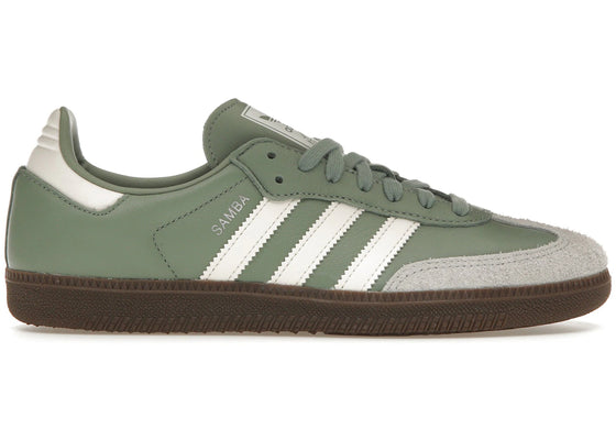 adidas Samba OG Silver Green Chalk White sneakers - authentic adidas shoes