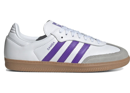 adidas Samba OG White Purple Rush (Women's) - authentic adidas sneakers