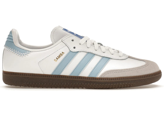 adidas Samba OG White Sky Blue sneakers - authentic adidas shoes