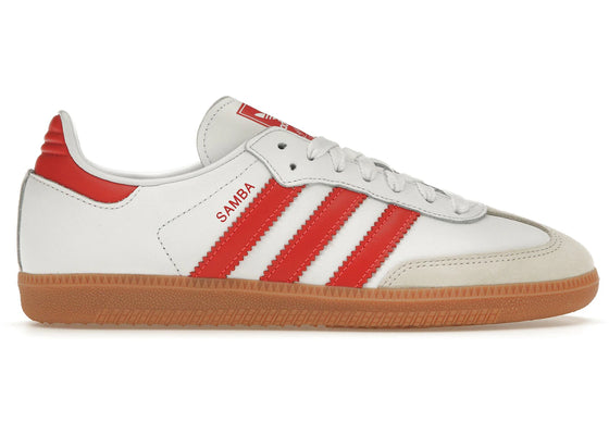 adidas Samba OG White Solar Red Gum (Women's) sneakers - authentic adidas shoes