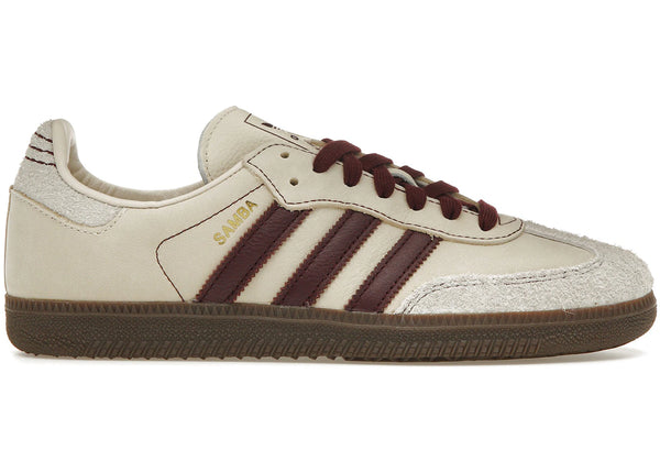 adidas Samba OG Wonder White Maroon (Women's) sneakers - authentic adidas shoes