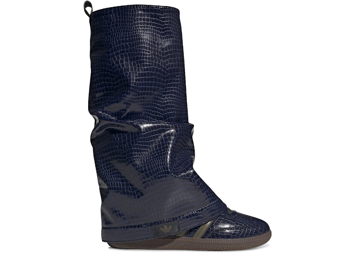 adidas Samba Snakeskin Boot Navy Olive (Women's) - vue secondaire A
