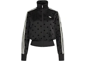 adidas Women's Satin Polka Dots TT Track Jacket Black