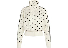 adidas Women's Satin Polka Dots TT Track Jacket Off White