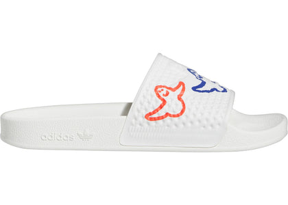 adidas Shmoofoil Slides Cloud White Bright Red Pulse Mint - sneakers view 2