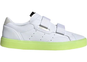 adidas Sleek S Cloud White Hi Res Yellow (Women's) - vue 360