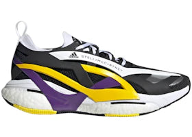 adidas Solarglide Stella McCartney Core Black Active Purple Shock Yellow (Women's) - vue 360