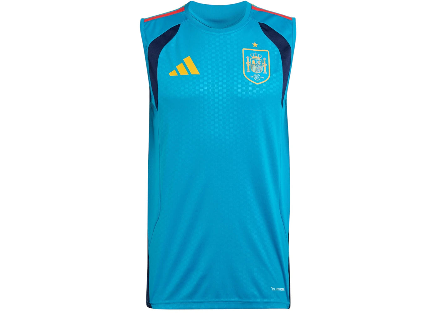 adidas Spain 2026 Tiro Sleeveless Jersey Bold Aqua - vue 360