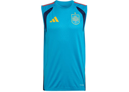 adidas Spain 2026 Tiro Sleeveless Jersey Bold Aqua - authentic adidas apparel
