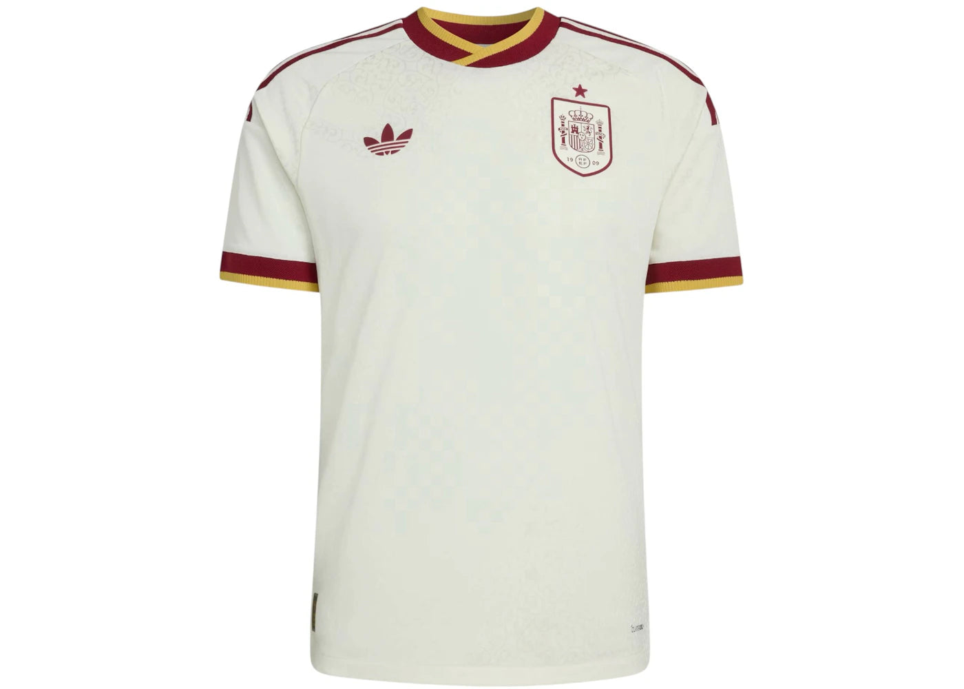 adidas Spain 26 Away Authentic Jersey Off White - vue 360