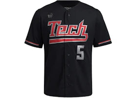 adidas Strategy Full-Button Jersey Texas Tech Black