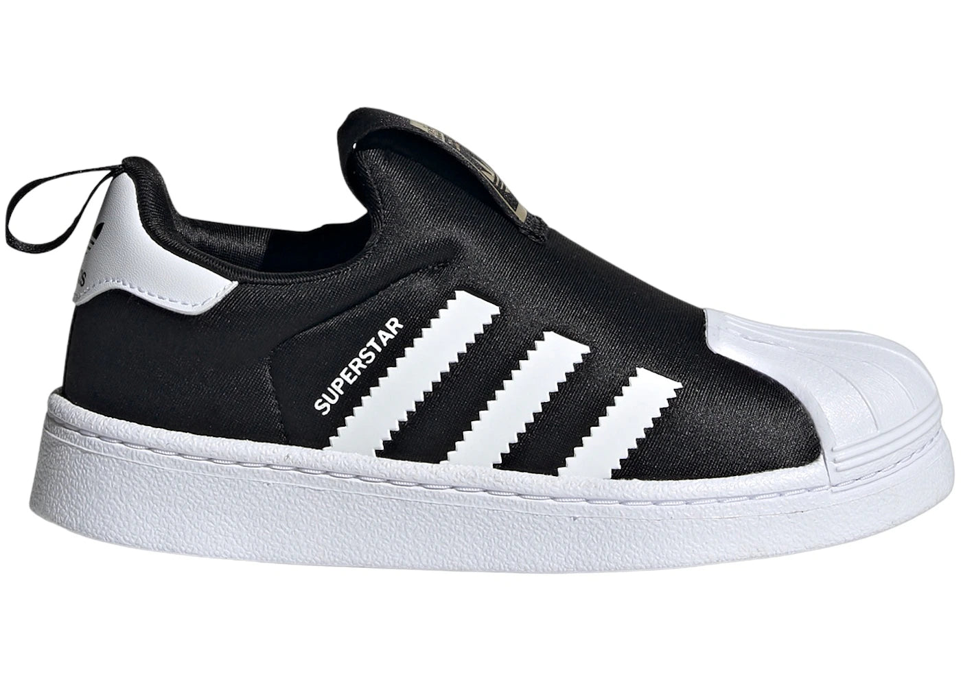 adidas Superstar 360 Core Black Cloud White Gold Metallic (PS) - vue 360
