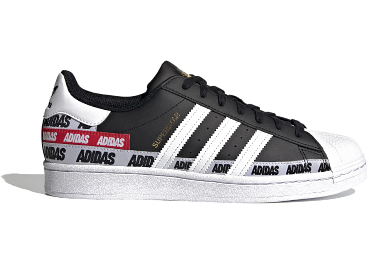 adidas Superstar Black Graphic - vue 360