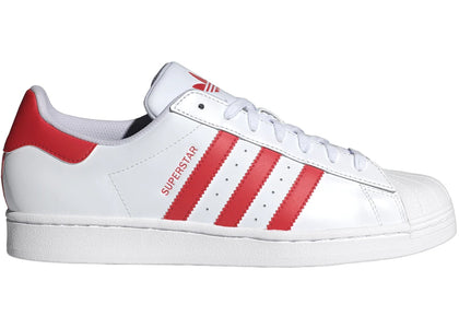 adidas Superstar Cloud White Better Scarlet - authentic adidas sneakers