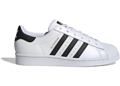 adidas Superstar Cloud White Black Stripes (Women's) - authentic adidas sneakers
