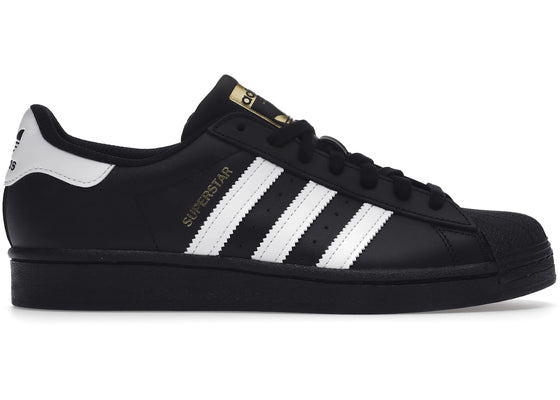 adidas Superstar Core Black Cloud White Gold sneakers - authentic adidas shoes