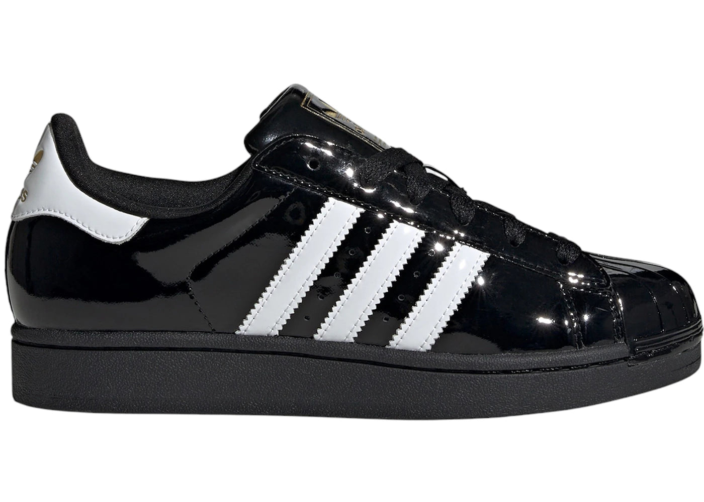 adidas Superstar II Core Black Cloud White Gold Metallic (Women's) - vue 360