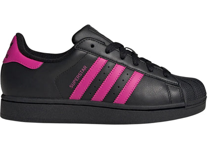 adidas Superstar II Core Black Semi Lucid Fuchsia (Women's) - authentic adidas sneakers