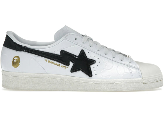 adidas Superstar Vintage Bape White Black sneakers - authentic adidas shoes