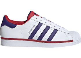 adidas Superstar White Purple Scarlet