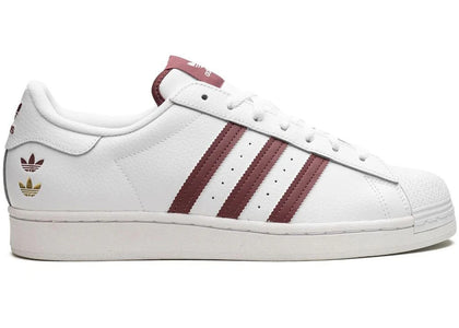 adidas Superstar White Quiet Crimson sneakers - authentic adidas shoes